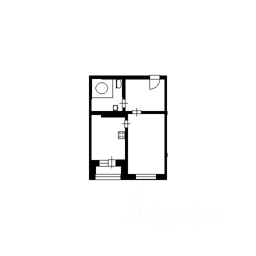 Планировка этой квартиры по данным Циан