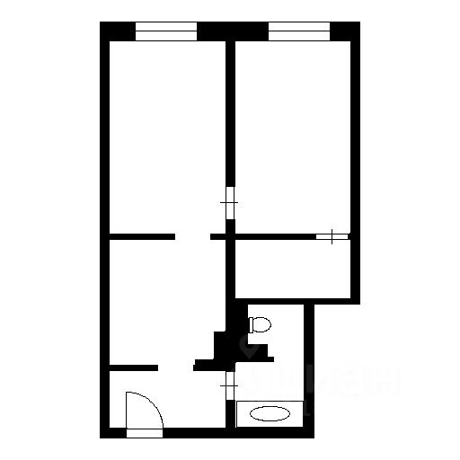 Планировка этой квартиры по данным Циан