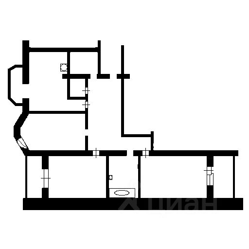 Планировка этой квартиры по данным Циан