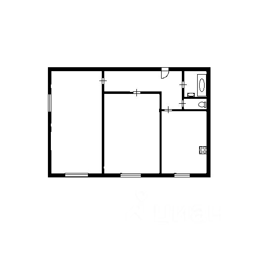 Планировка этой квартиры по данным Циан