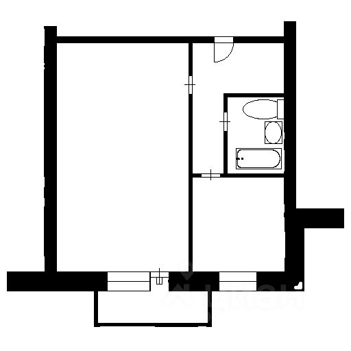 Планировка этой квартиры по данным Циан