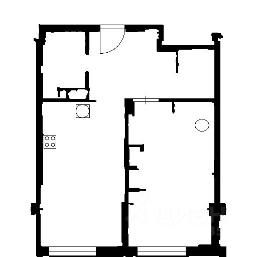 Планировка этой квартиры по данным Циан