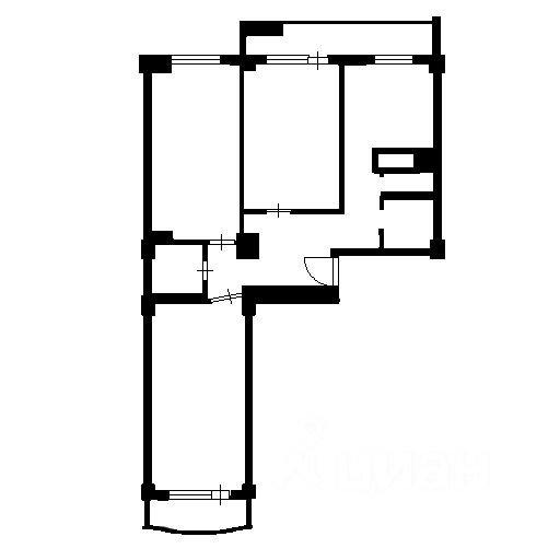 Планировка этой квартиры по данным Циан