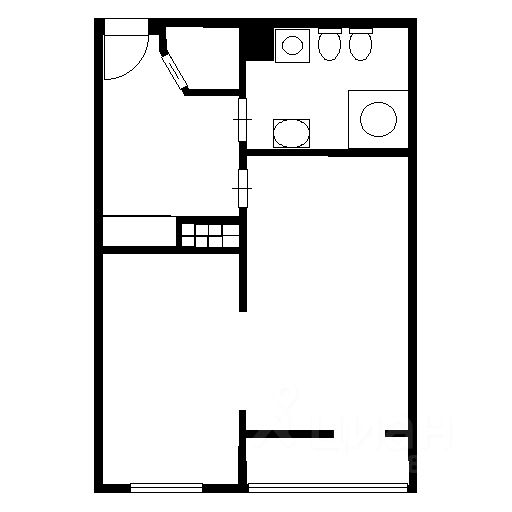 Планировка этой квартиры по данным Циан