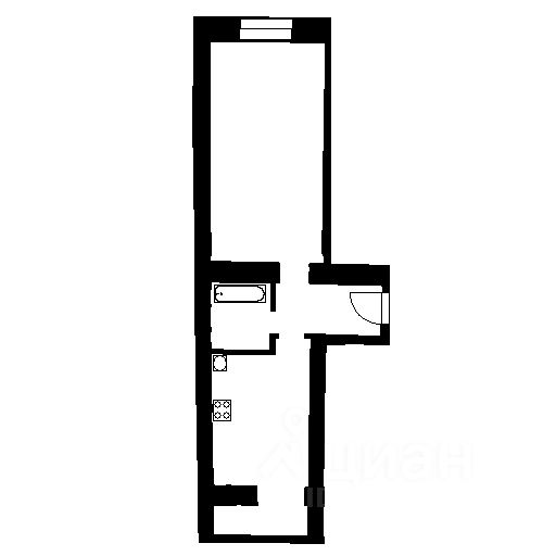 Планировка этой квартиры по данным Циан