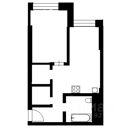 Планировка этой квартиры по данным Циан