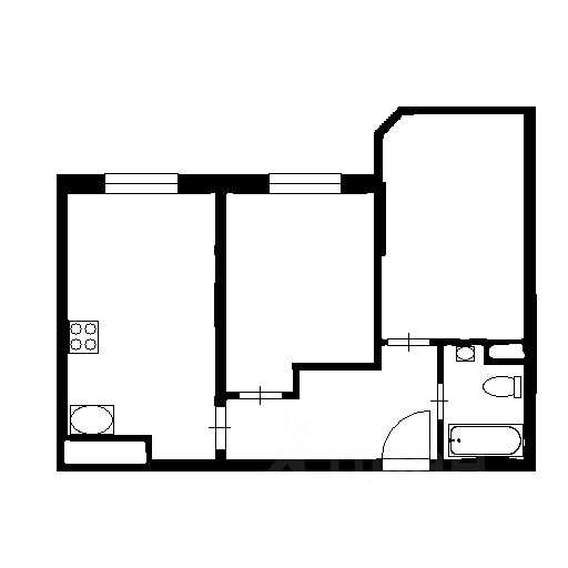Планировка этой квартиры по данным Циан