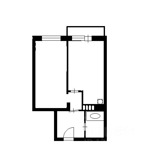 Планировка этой квартиры по данным Циан