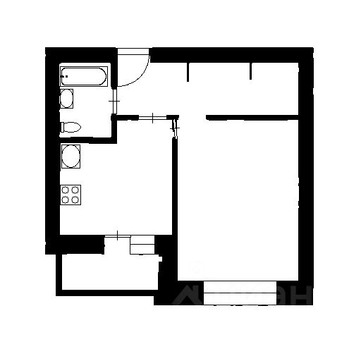 Планировка этой квартиры по данным Циан