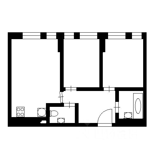 Планировка этой квартиры по данным Циан