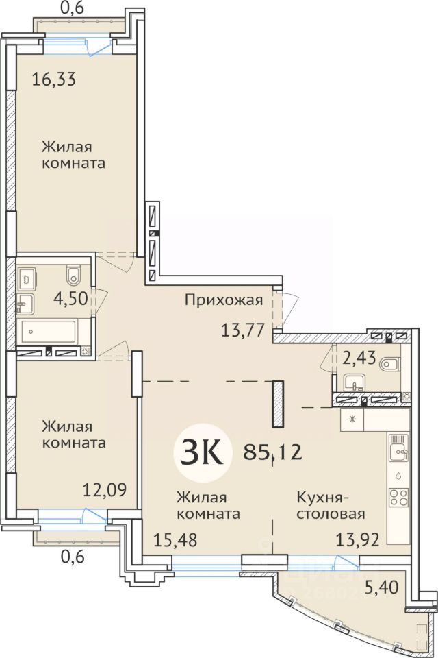 Новостройка, р-н Заельцовский, Новосибирск