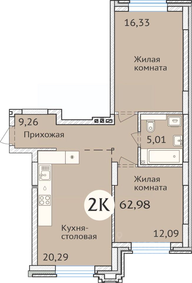 Новостройка, р-н Заельцовский, Новосибирск