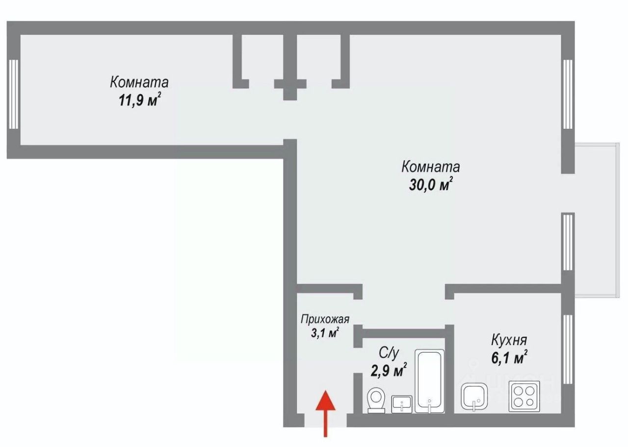 3-комн. кв., р-н Центр, Екатеринбург