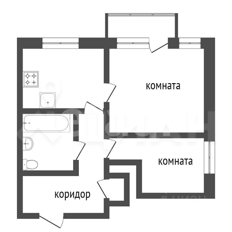2-комн. кв., р-н Кировский, Казань