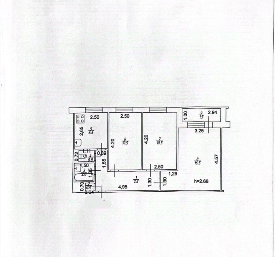 3-комн. кв., р-н Кировский, Казань