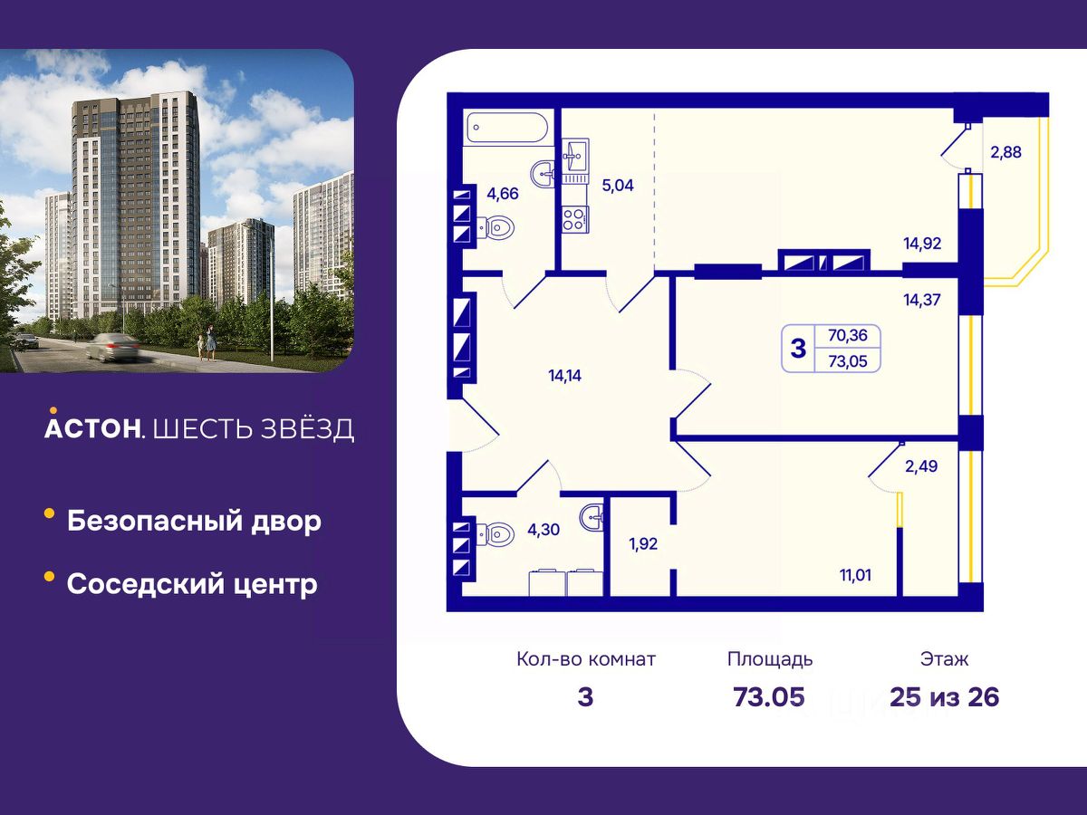 Новостройка, р-н Кировский