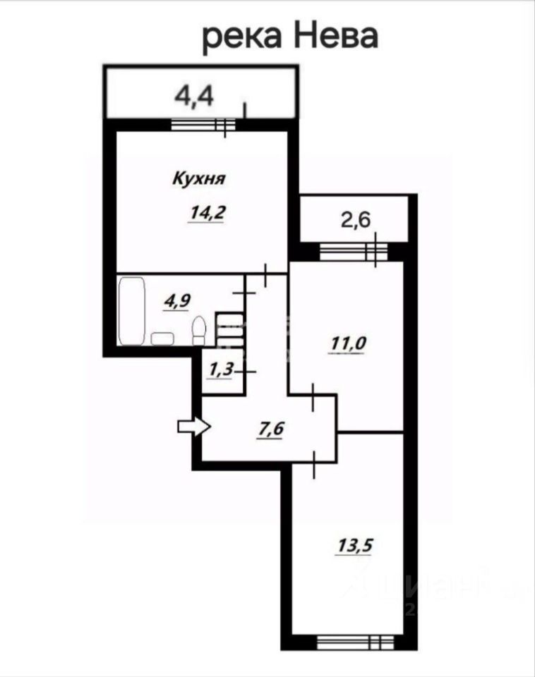 2-комн. кв., р-н Невский