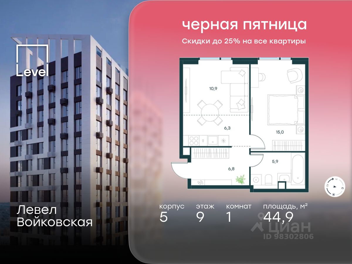 Новостройка, р-н Войковский