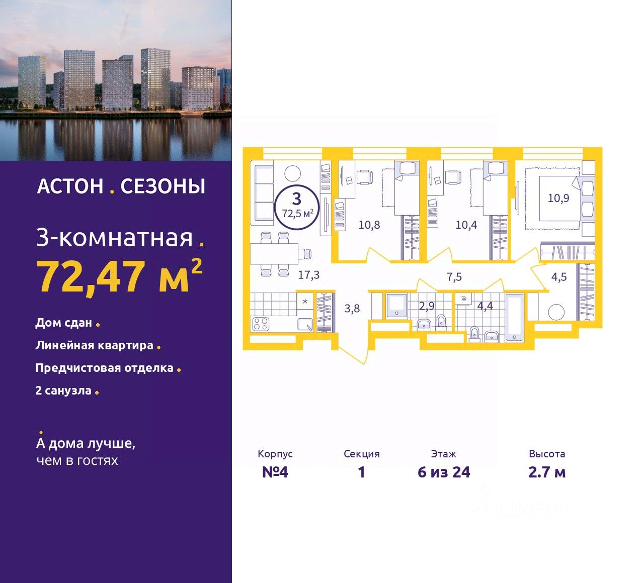 Новостройка, р-н Чкаловский