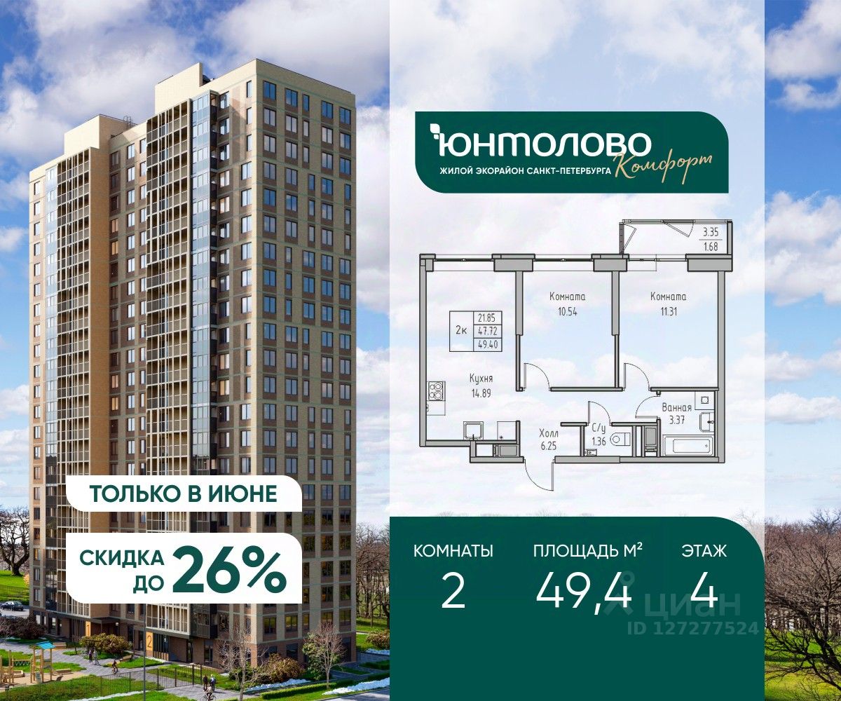 Новостройка, р-н Приморский, Санкт-Петербург