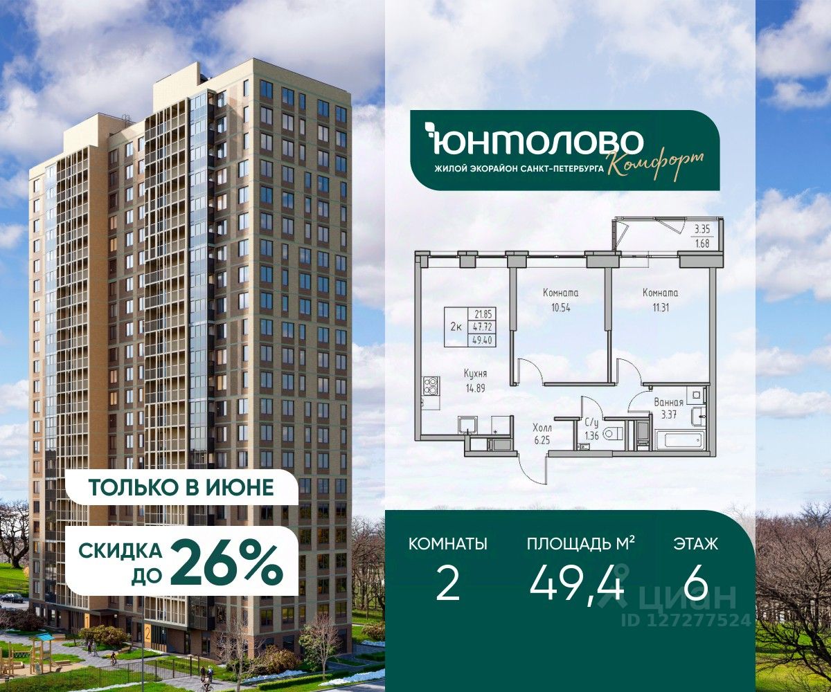 Новостройка, р-н Приморский, Санкт-Петербург