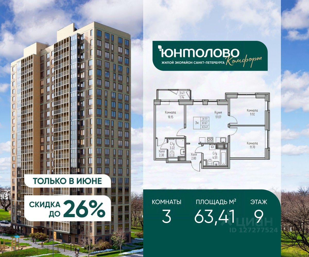 Новостройка, р-н Приморский, Санкт-Петербург