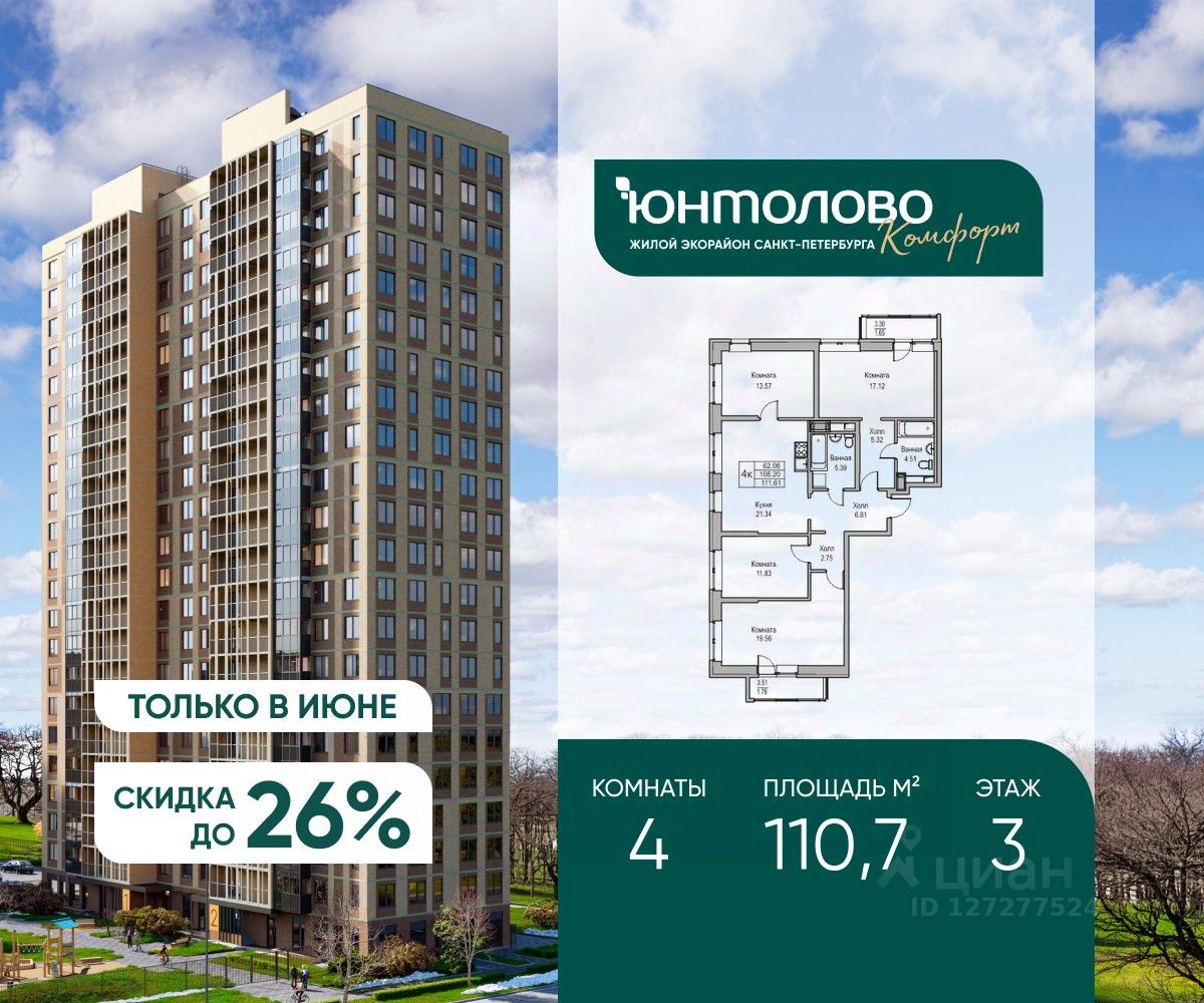 Новостройка, р-н Приморский, Санкт-Петербург