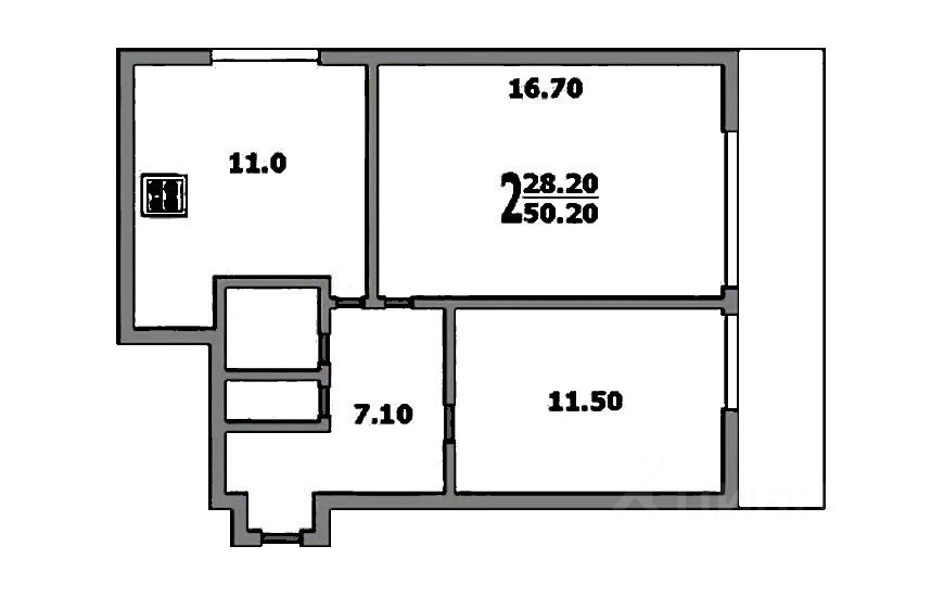 2-комн. кв., р-н Текстильщики, Москва