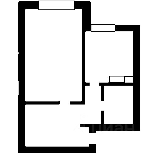 Планировка этой квартиры по данным Циан
