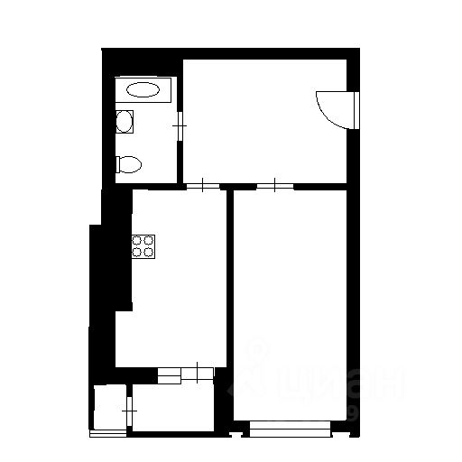 Планировка этой квартиры по данным Циан