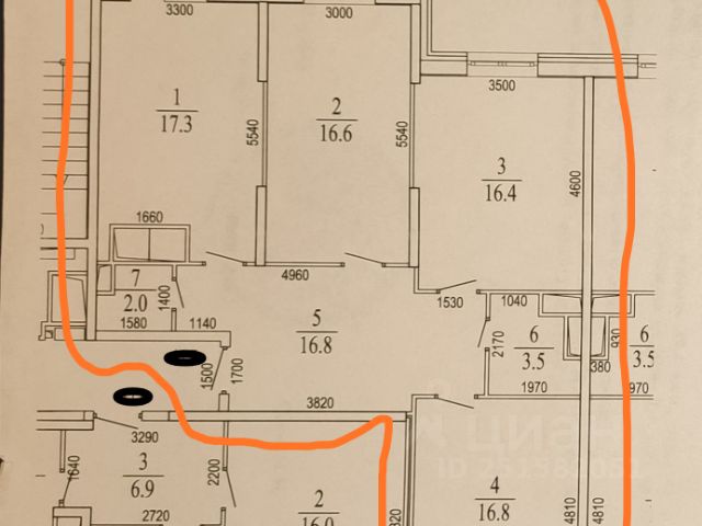 3-комн., 89,4 м², 15/25 этаж