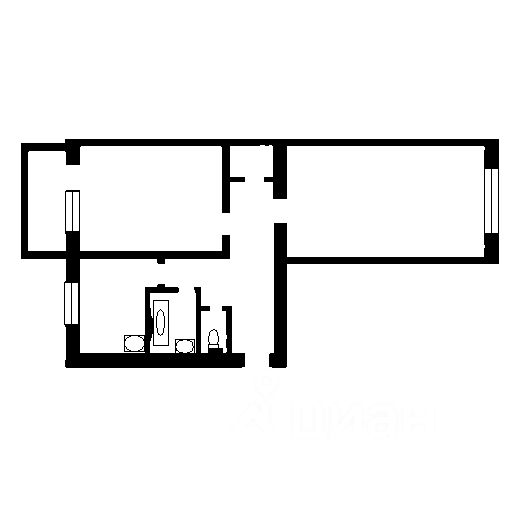 Планировка этой квартиры по данным Циан