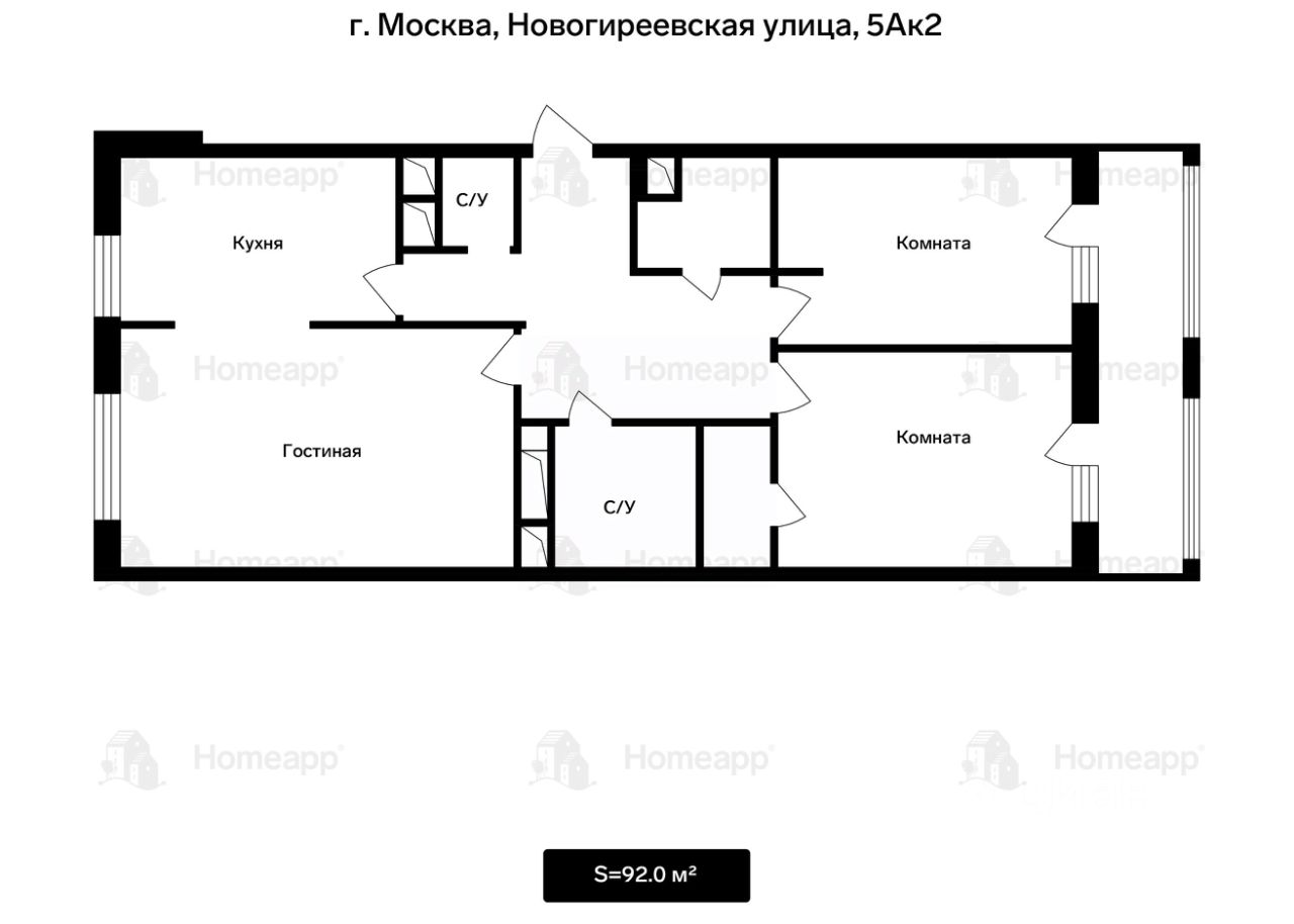 3-комн. кв., р-н Перово, Москва