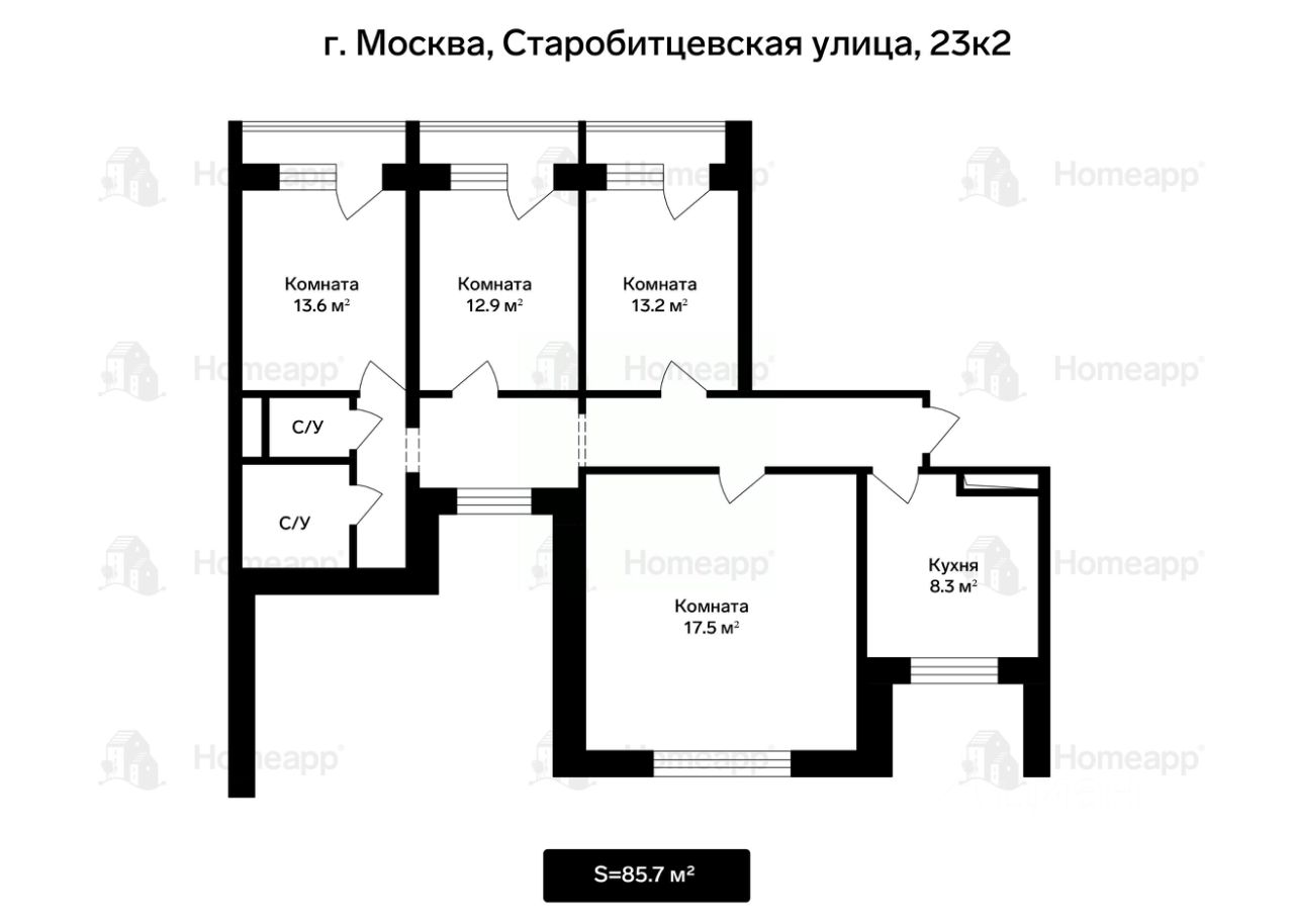 4-комн. кв., р-н Северное Бутово, Москва