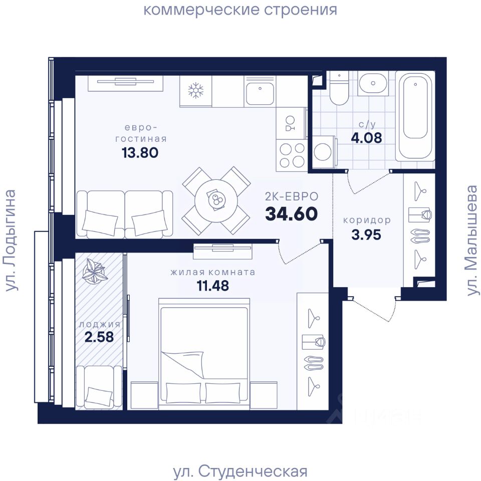 Новостройка, р-н Кировский, Екатеринбург