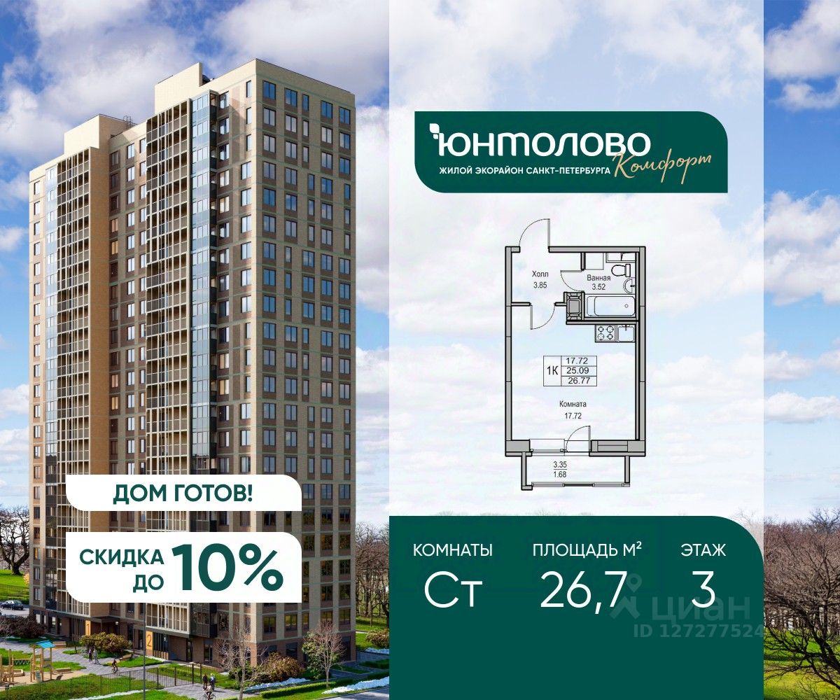 Новостройка, р-н Приморский, Санкт-Петербург