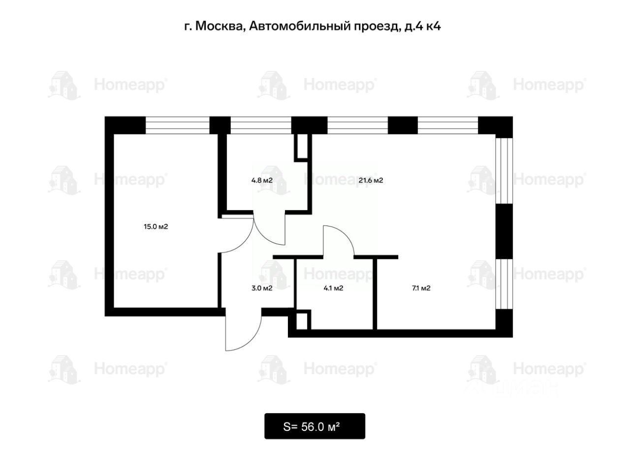 2-комн. кв., р-н Нижегородский, Москва