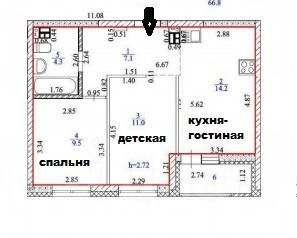 2-комн. кв., р-н Чкаловский, Екатеринбург
