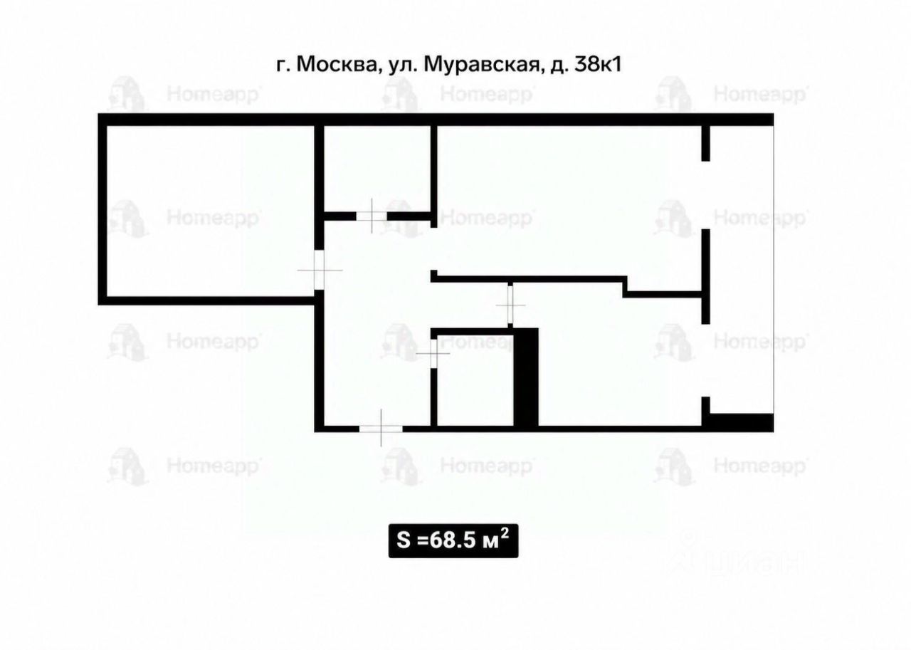 2-комн. кв., р-н Митино, Москва