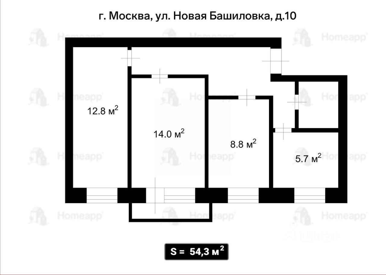 3-комн. кв., р-н Беговой, Москва