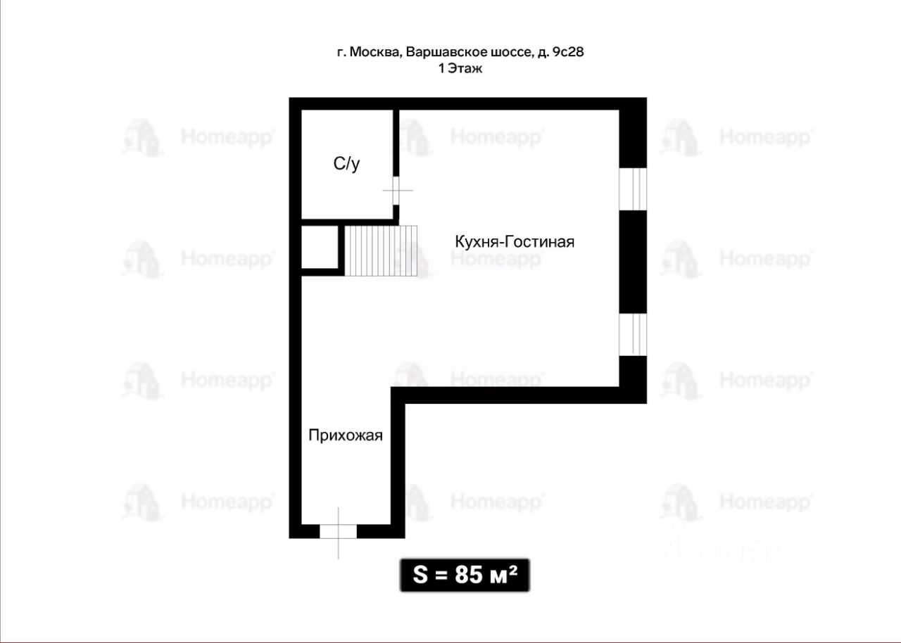 3-комн. кв., р-н Донской, Москва