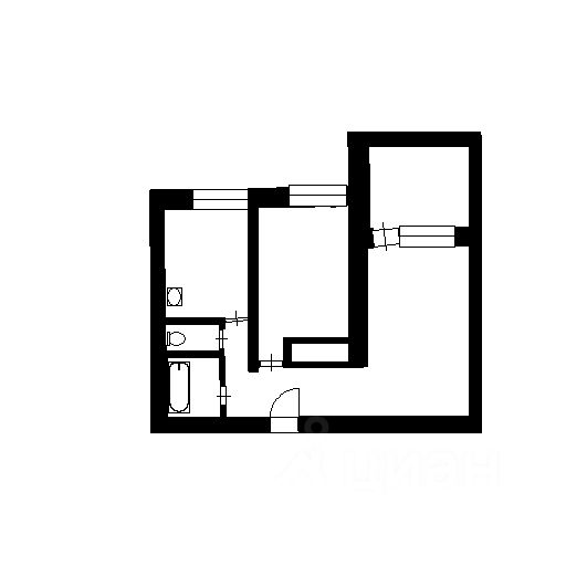 Планировка этой квартиры по данным Циан