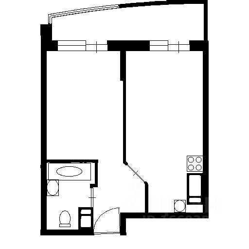 Планировка этой квартиры по данным Циан