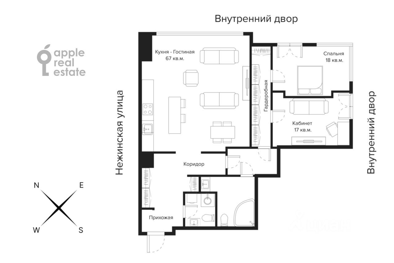3-комн. кв., р-н Очаково-Матвеевское, Москва
