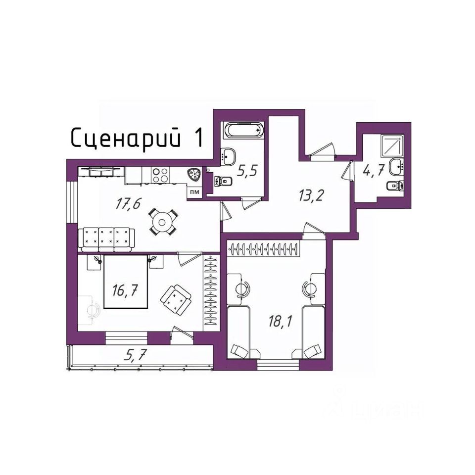 Новостройка, р-н Чкаловский, Екатеринбург