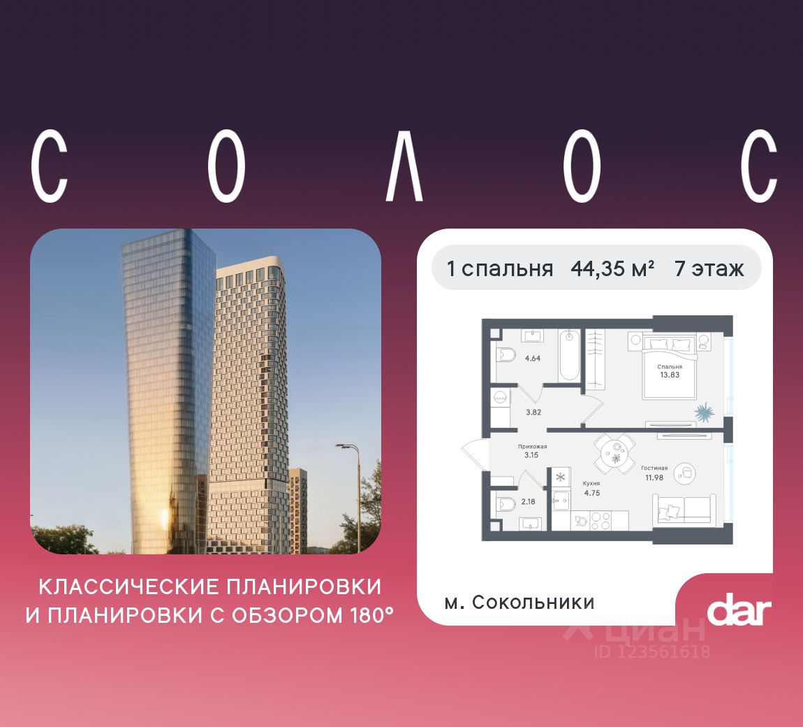 Новостройка, р-н Сокольники