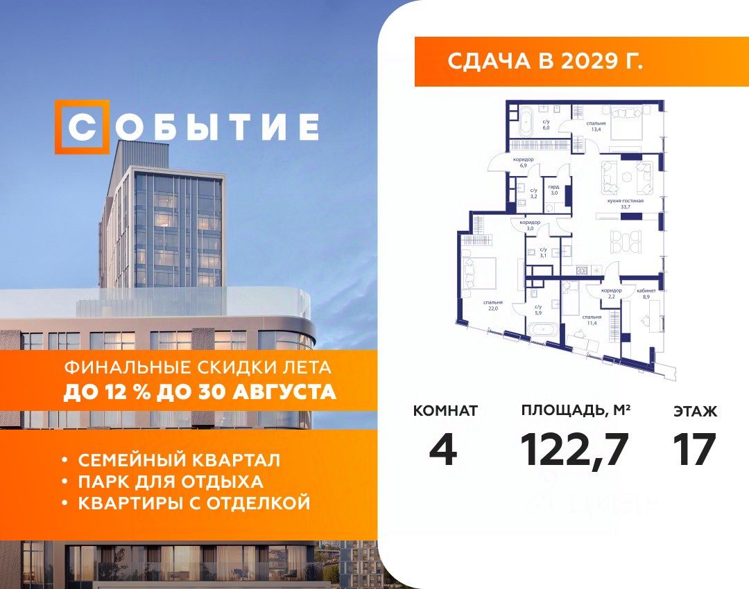 Новостройка, р-н Раменки, Москва