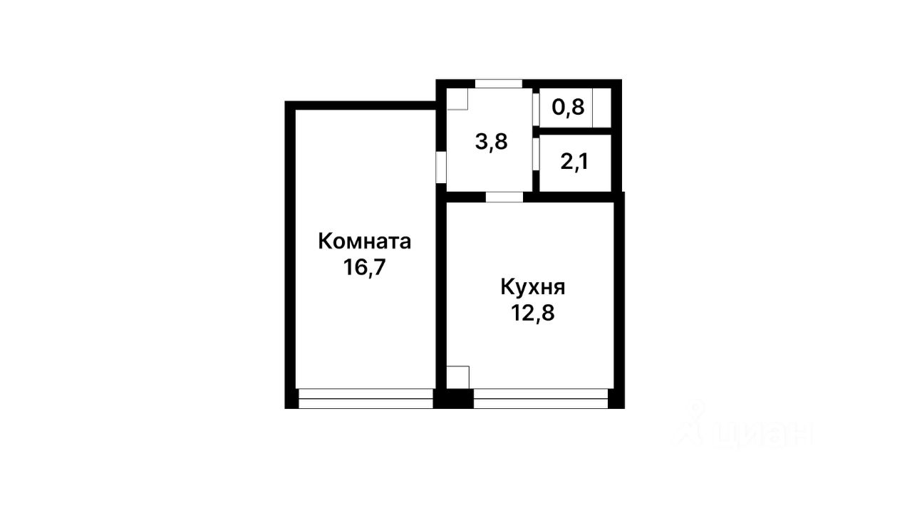 Планировка этой квартиры по данным Циан