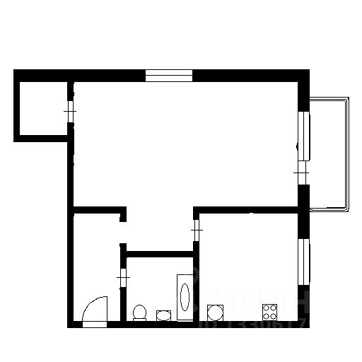 Планировка этой квартиры по данным Циан