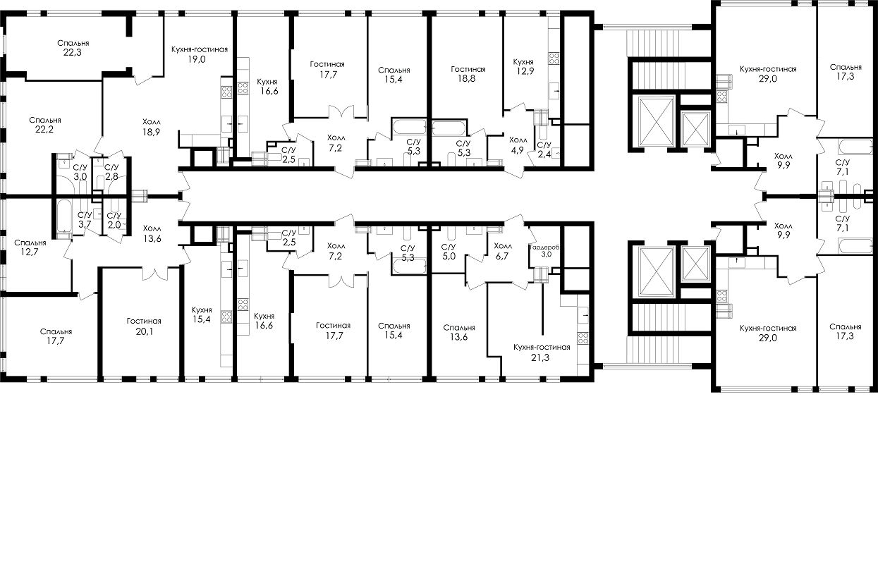 Купить трехкомнатную квартиру 83.7м² Херсонская ул., 43к5, Москва, ЮЗАО ...